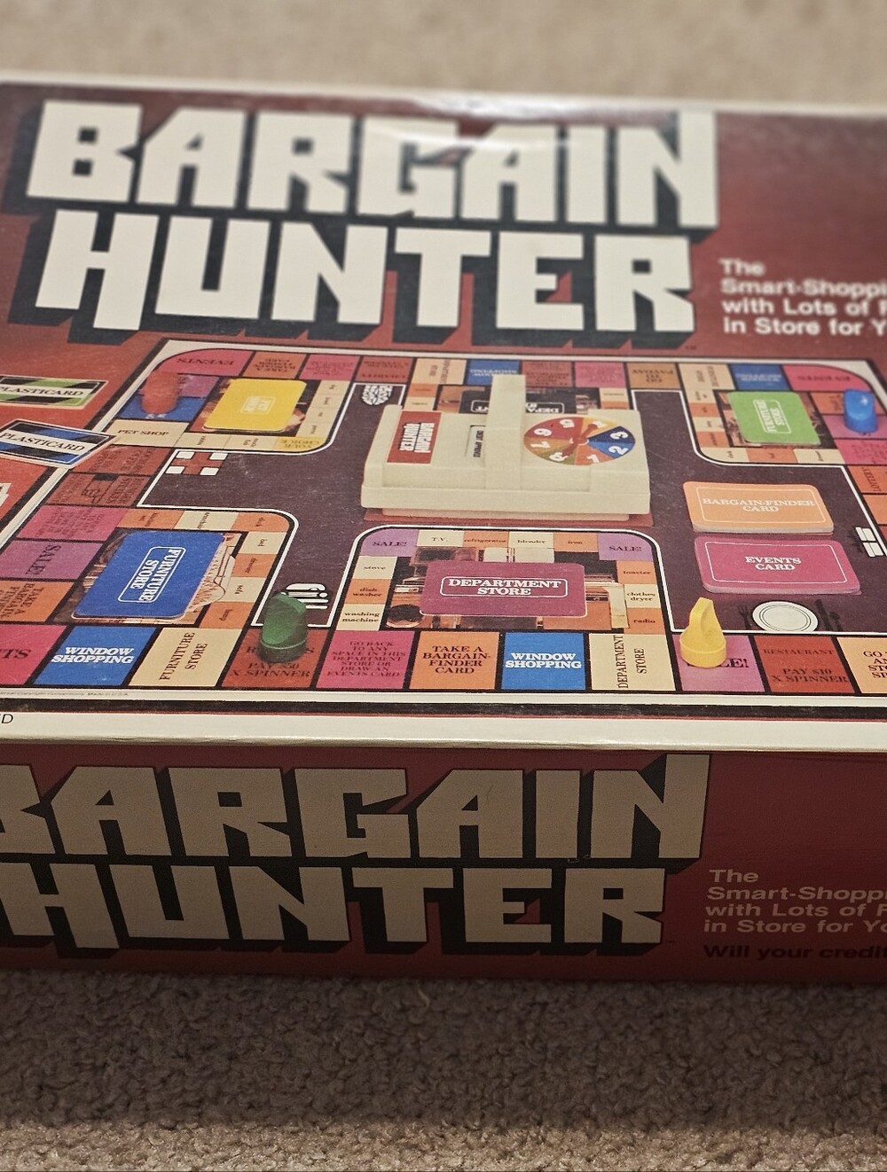BARGAIN HUNTER BOARD GAME - 1981 - MILTON BRADLEY - COMPLETE